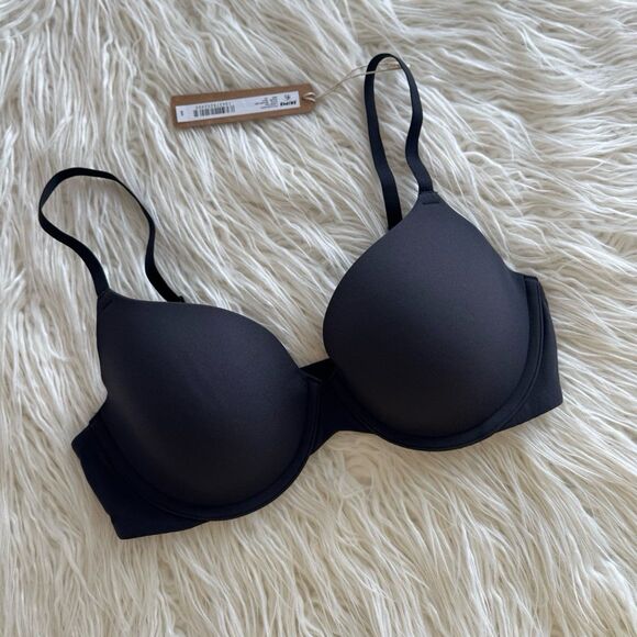 Skims Fits Everybody T-shirt Bra Onyx Size 34C - Picture 2 of 7